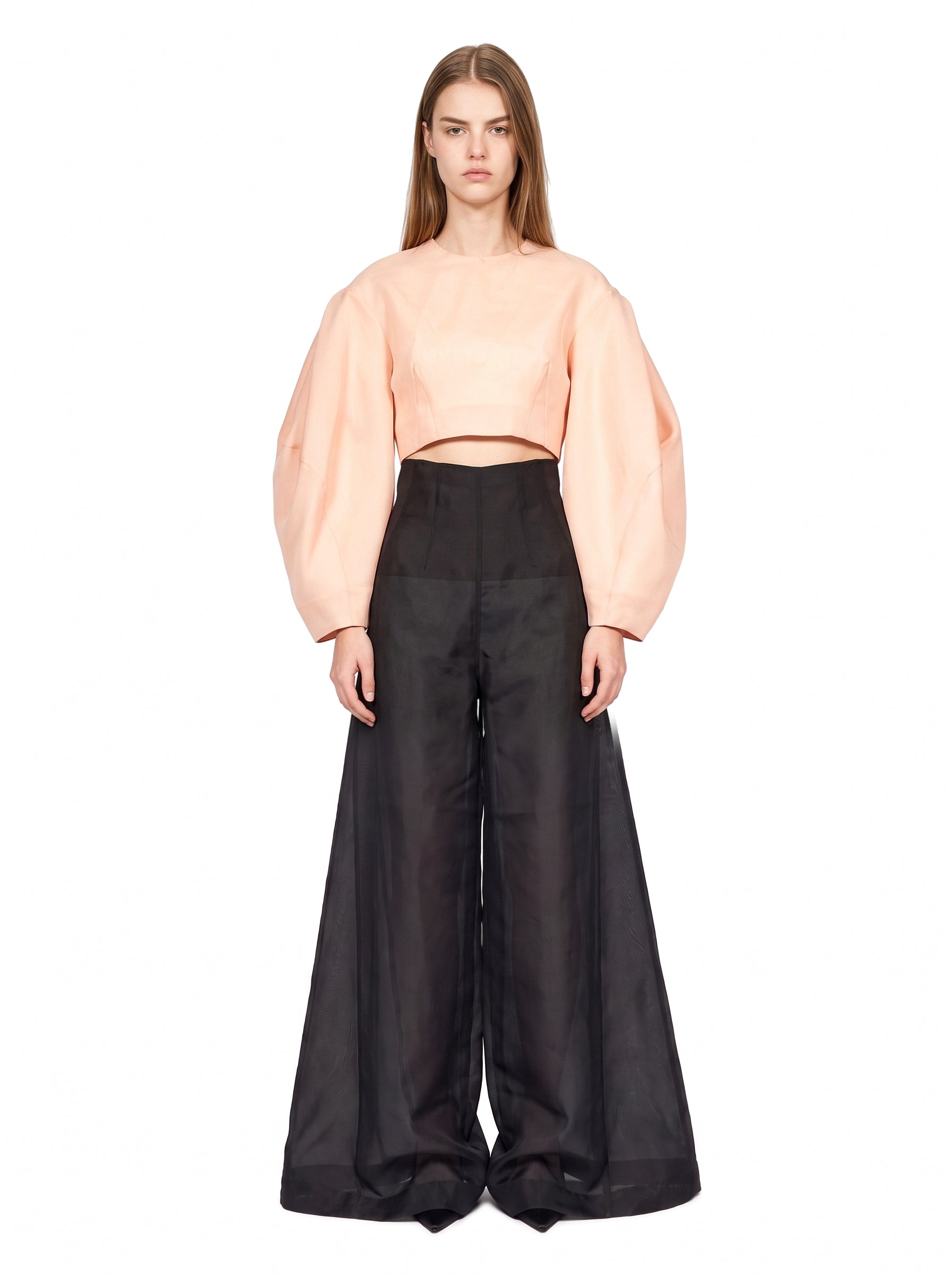 Top corto Power Puff in rosa 