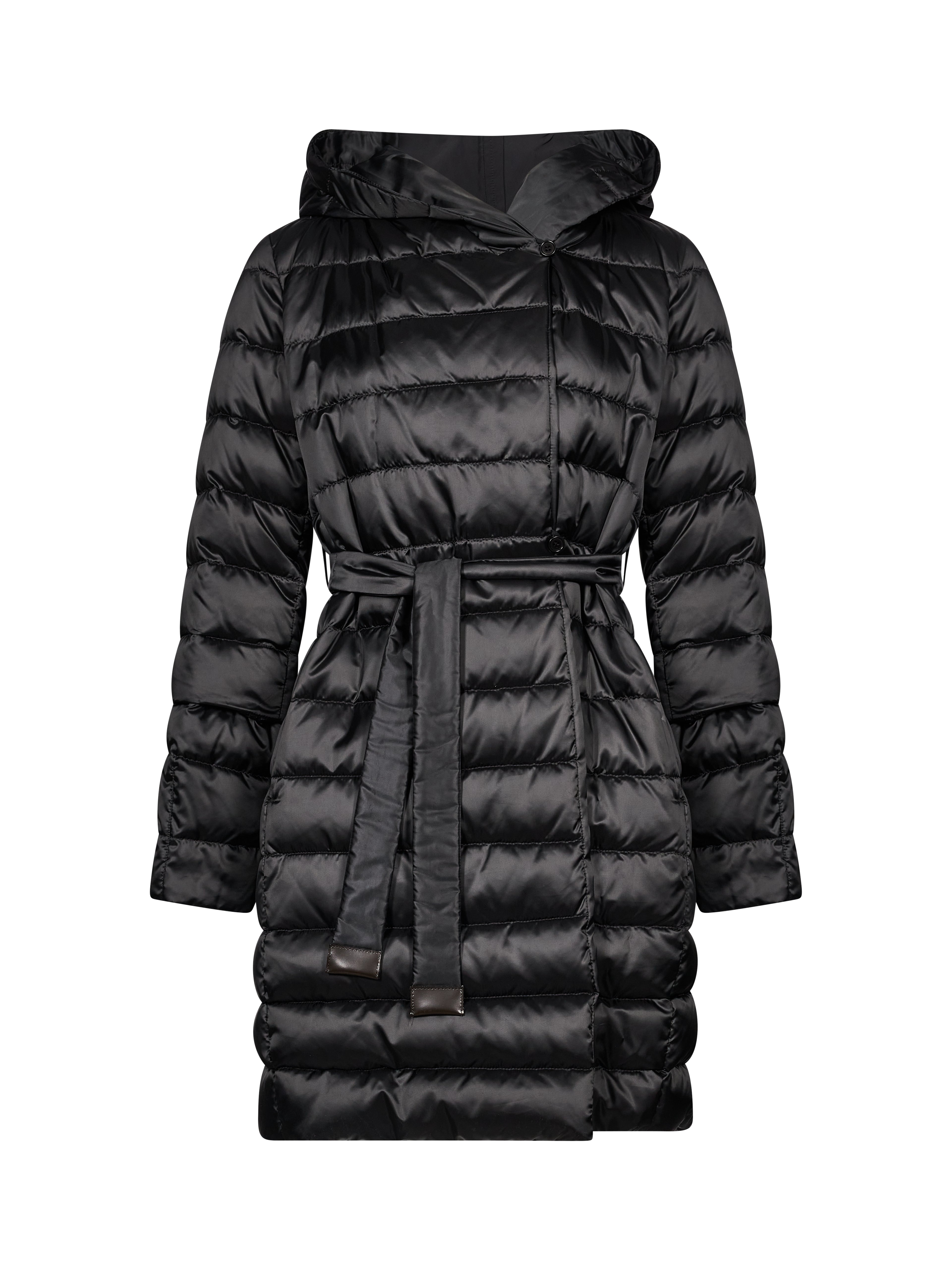 Piumino lungo reversibile Novef in nero 