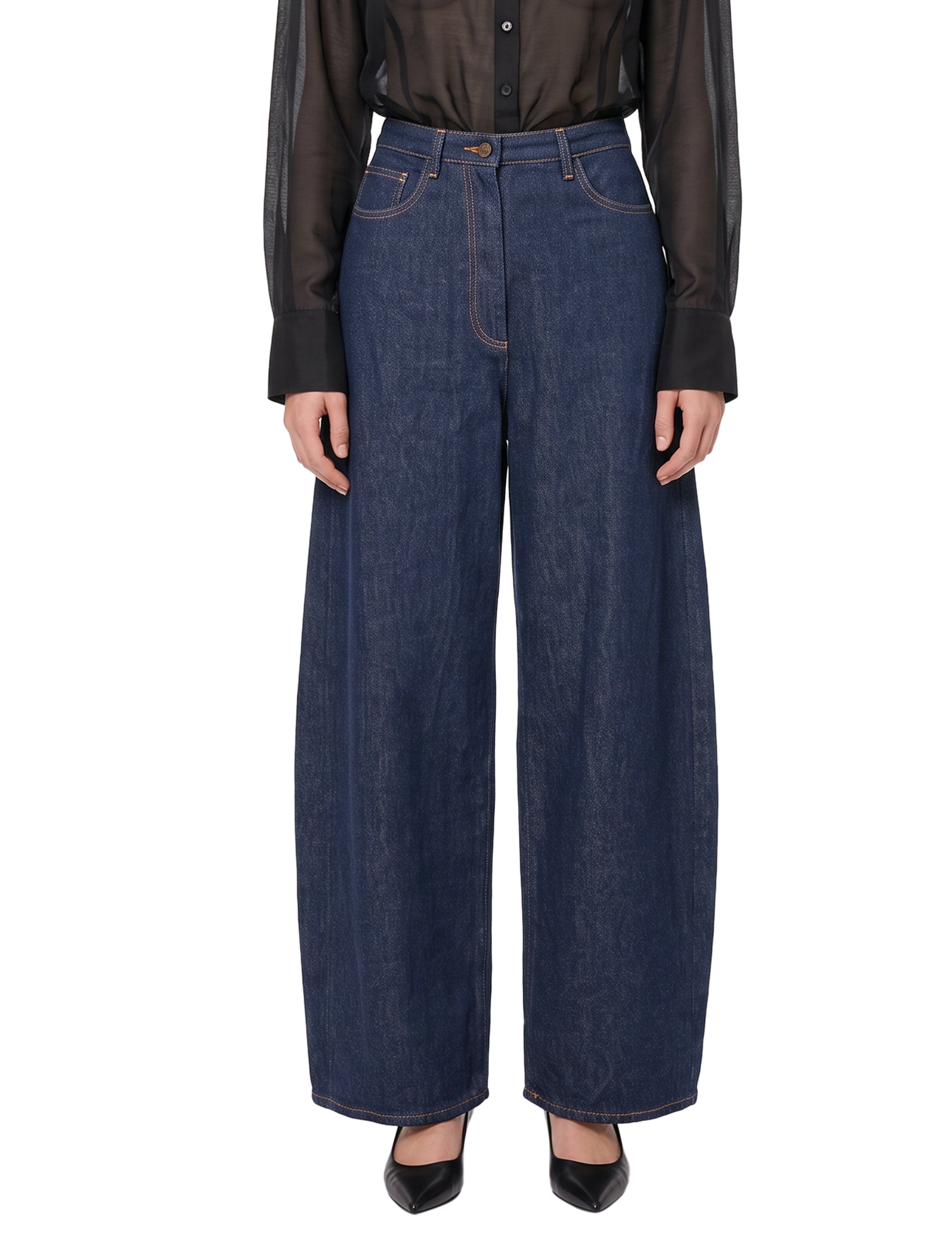 Pantaloni a gamba ampia Evie in blu 