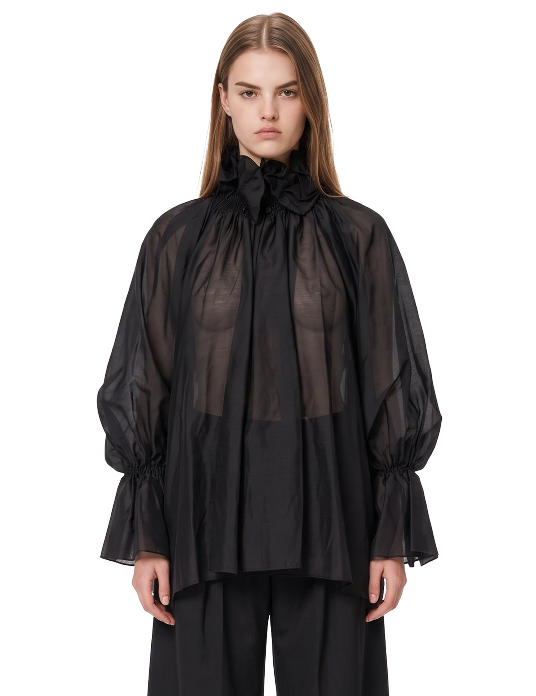 Blusa over Estelle in nero 