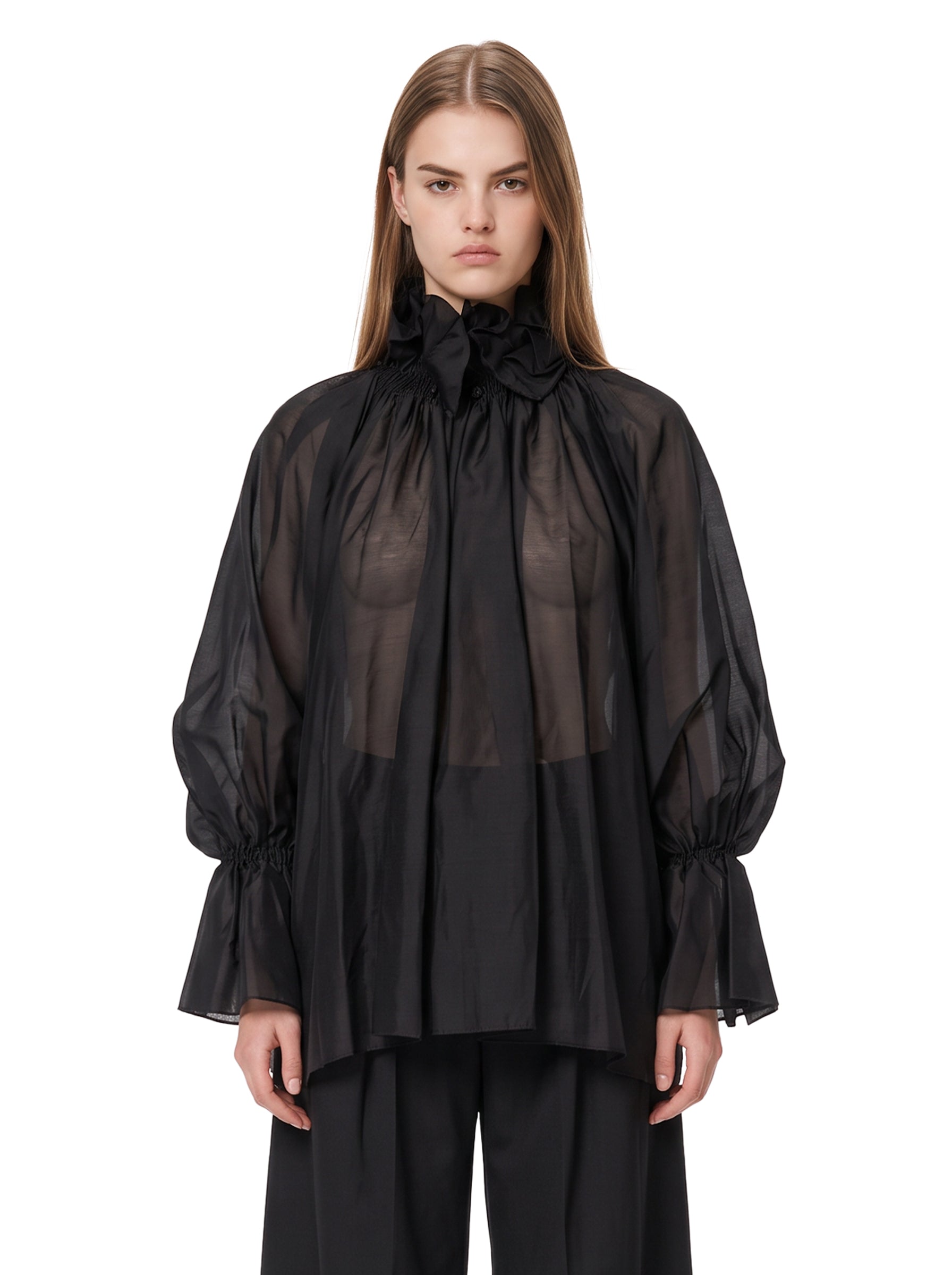 Blusa over Estelle in nero 