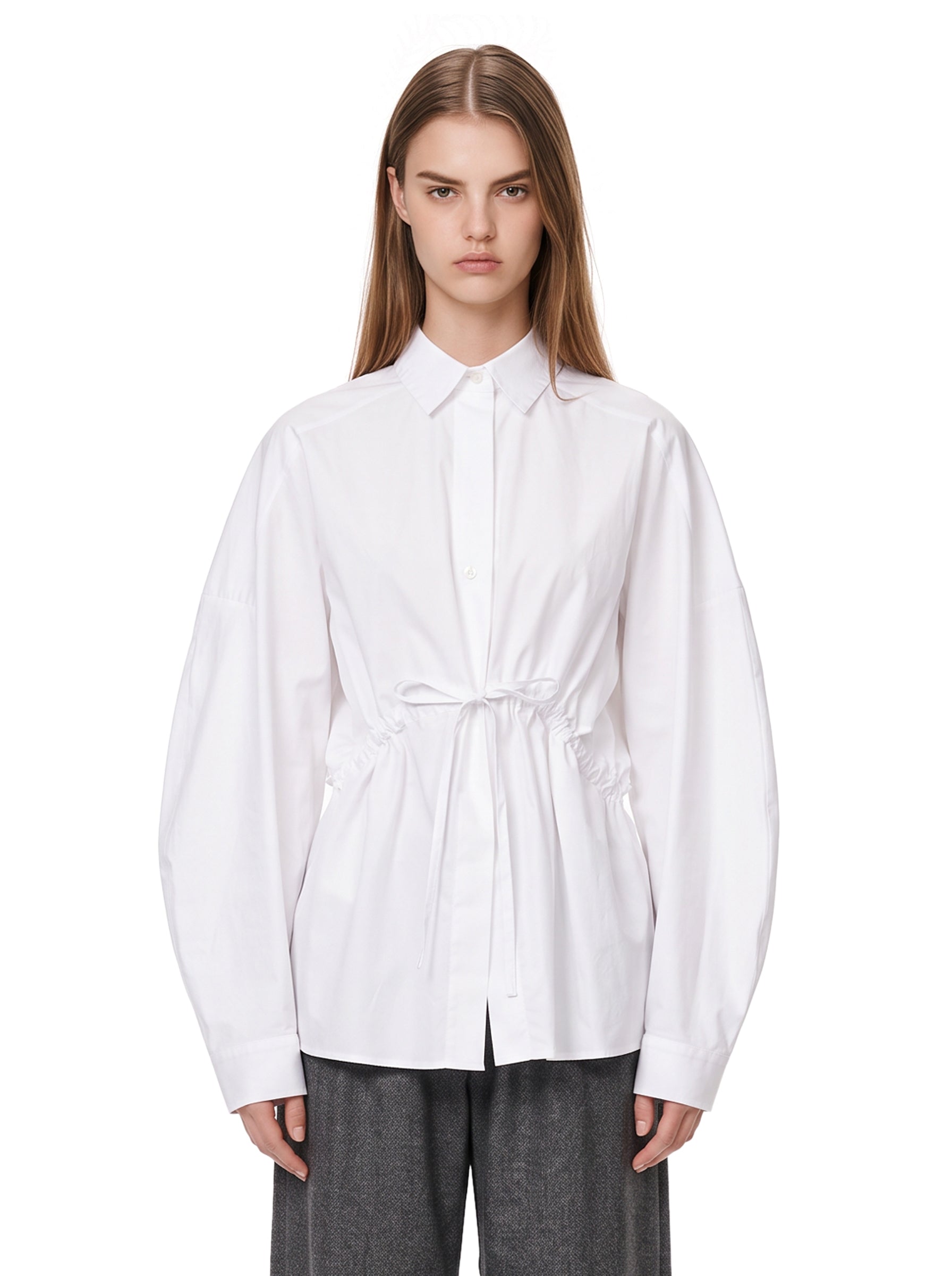 Camicia in popeline Dalida in bianco 