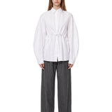 Camicia in popeline Dalida in bianco 