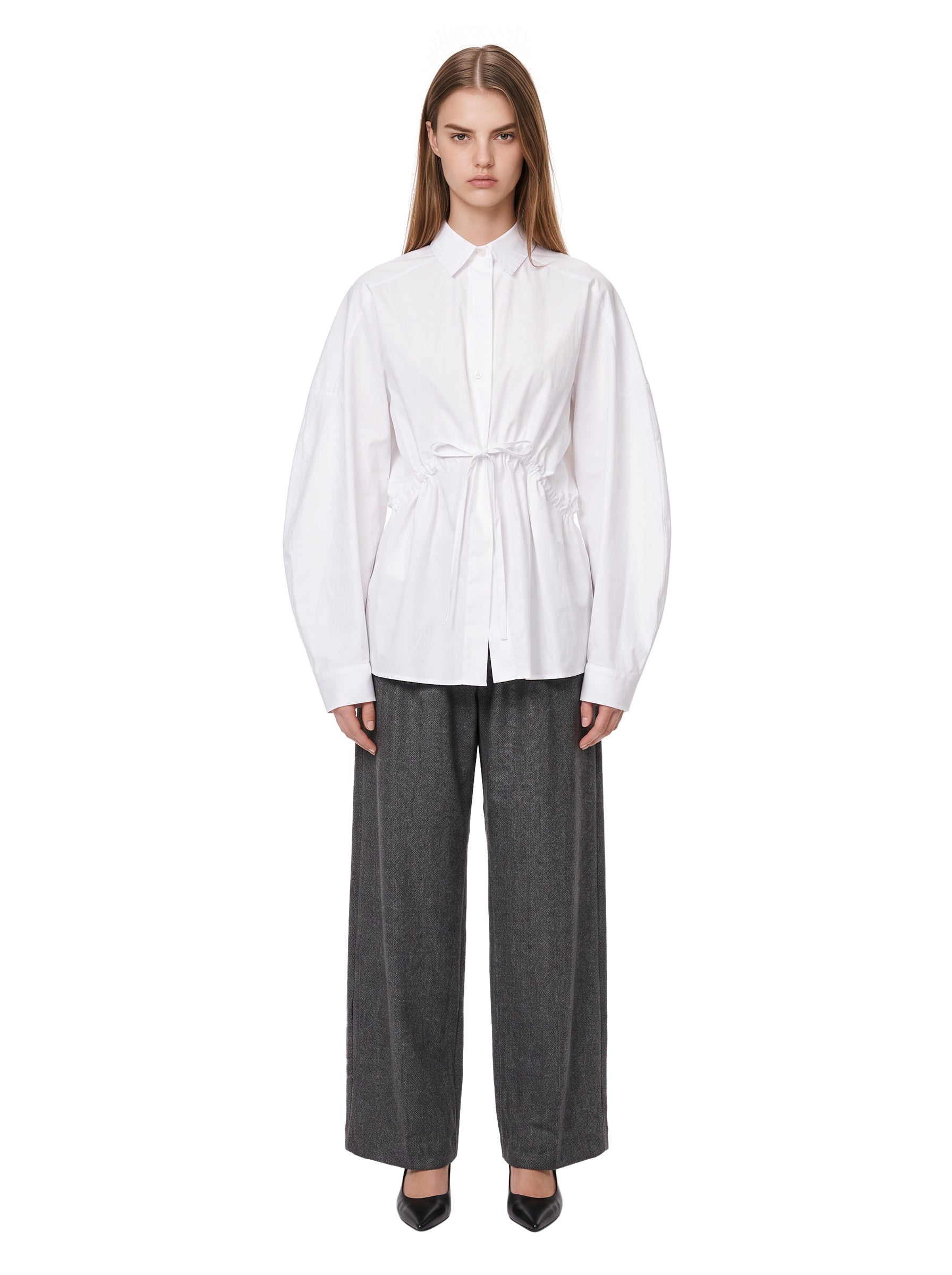 Camicia in popeline Dalida in bianco 