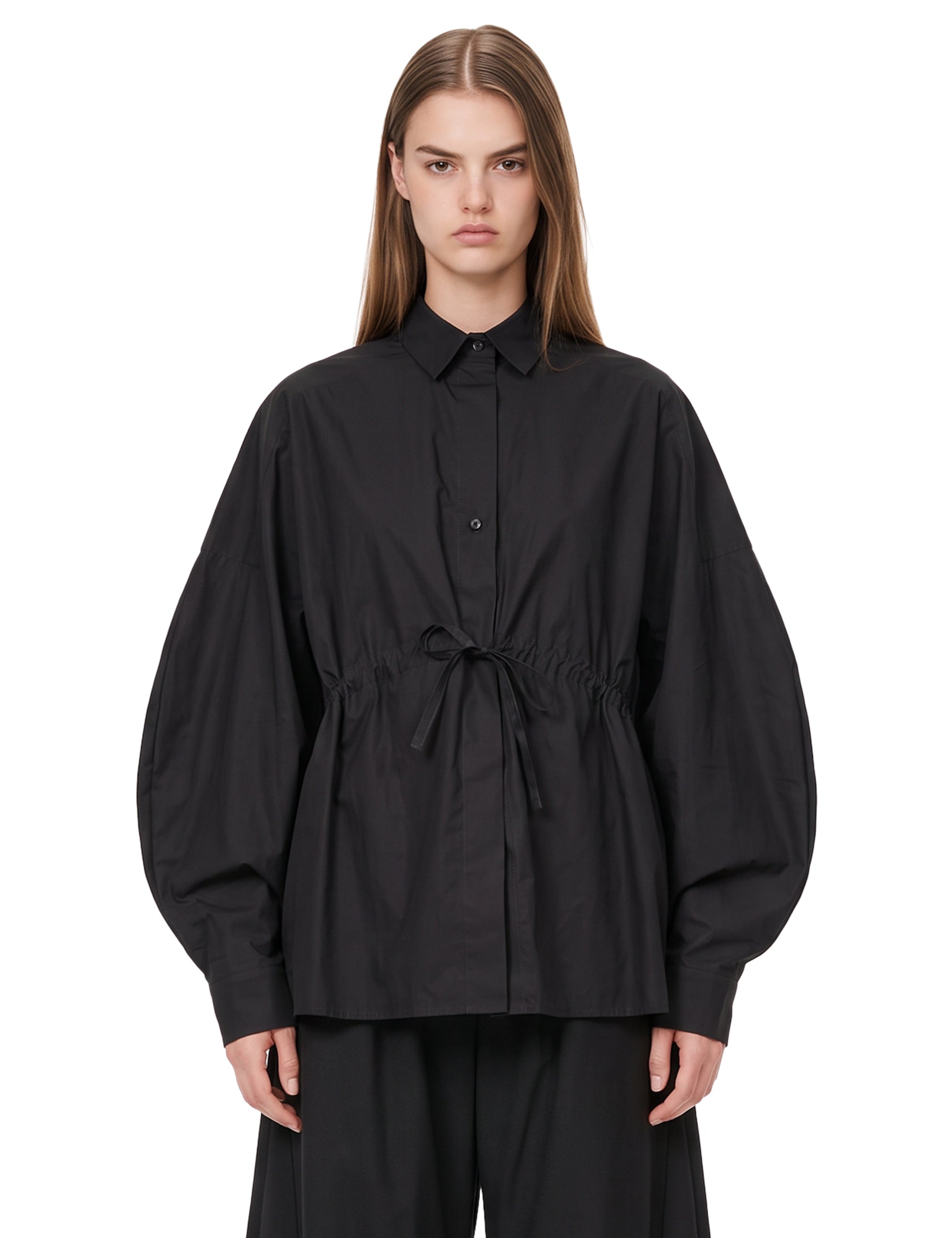 Camicia in popeline Dalida in nero 