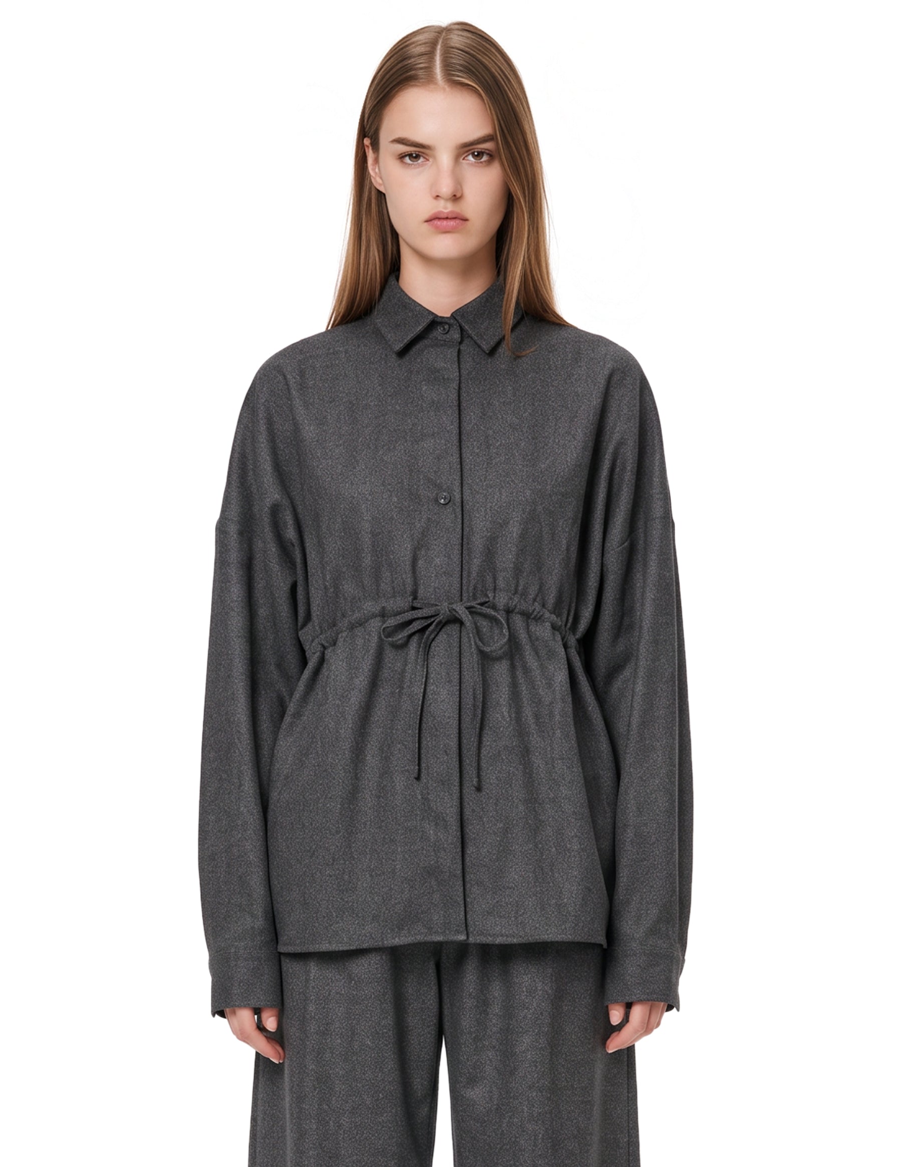 Camicia in popeline Dalida in grigio 