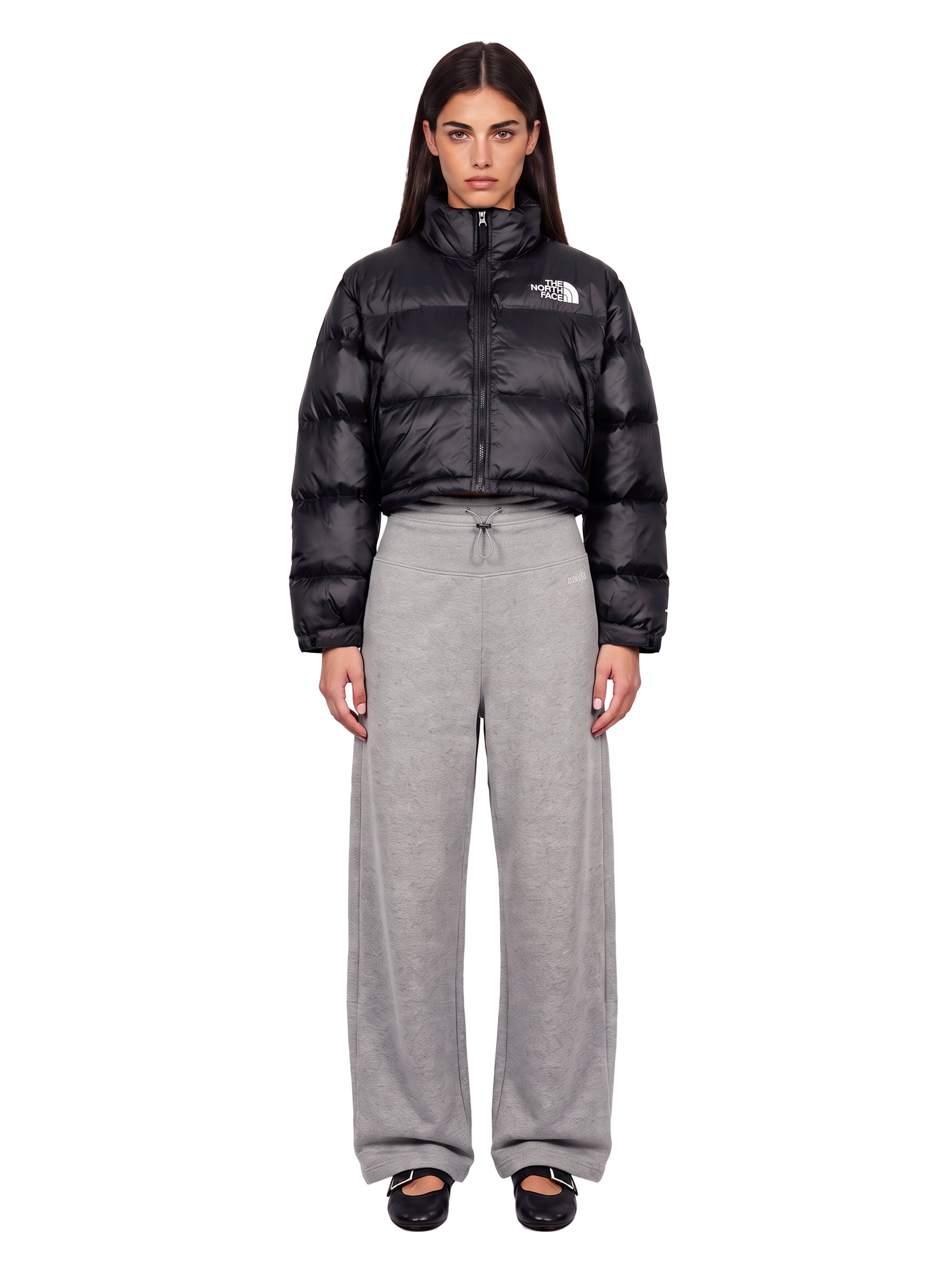 Piumino corto Nuptse in nero 