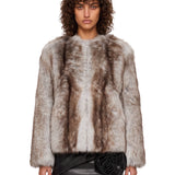 mint half fur jacket 
