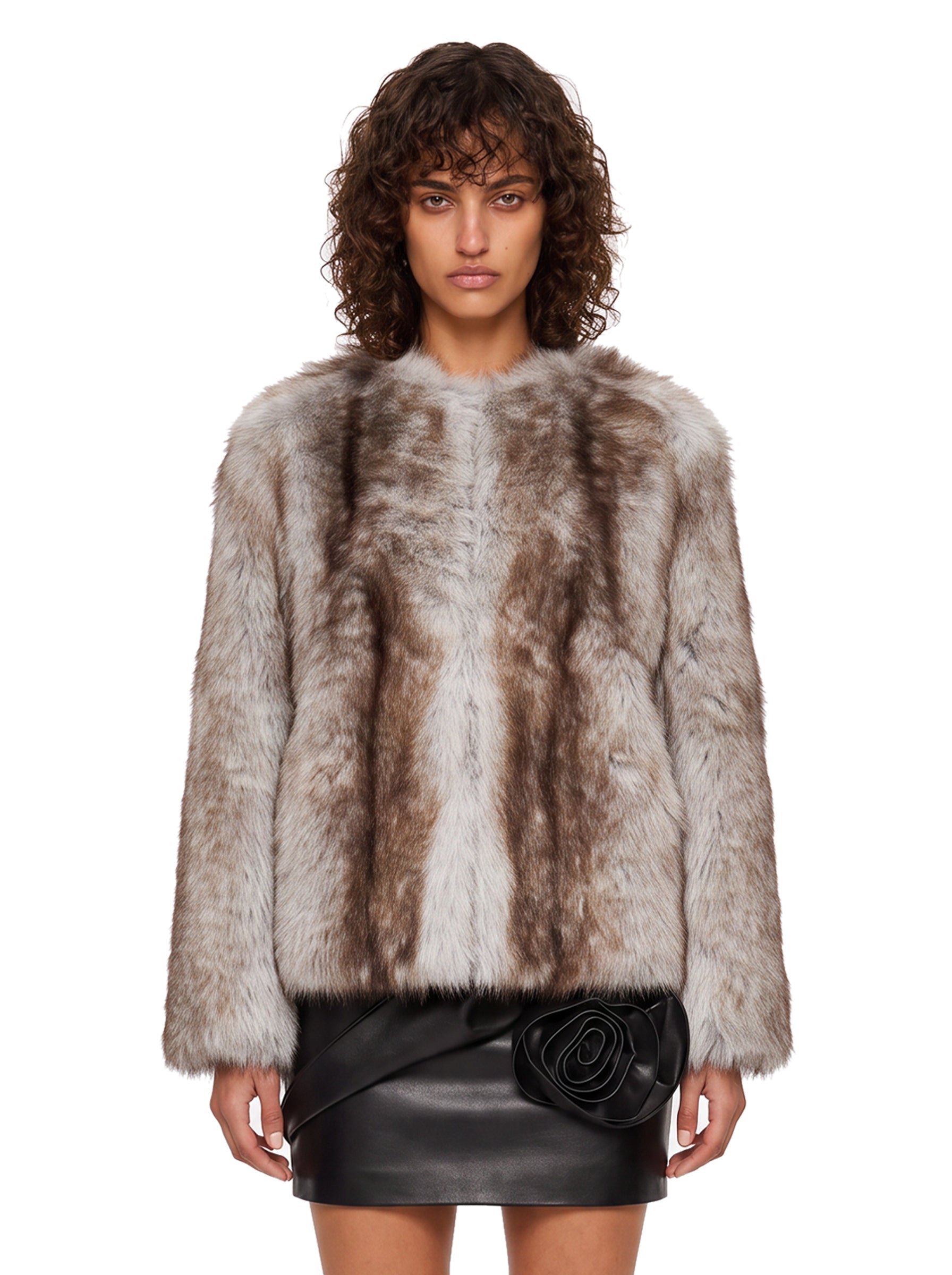 mint half fur jacket 