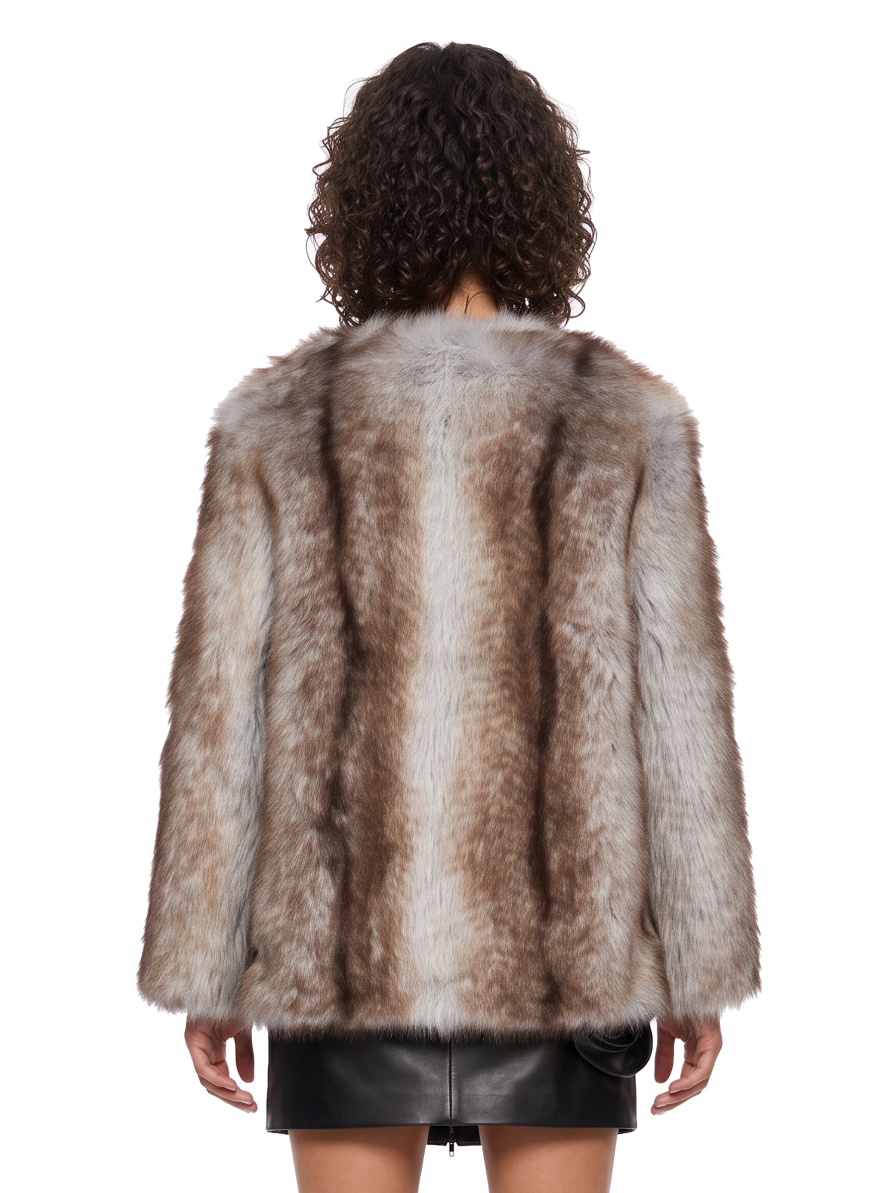 mint half fur jacket 