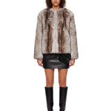 mint half fur jacket 