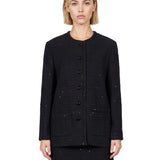 Blazer con paillettes in nero 