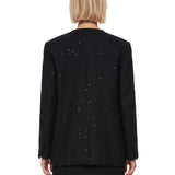Blazer con paillettes in nero 