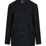 Blazer con paillettes in nero 