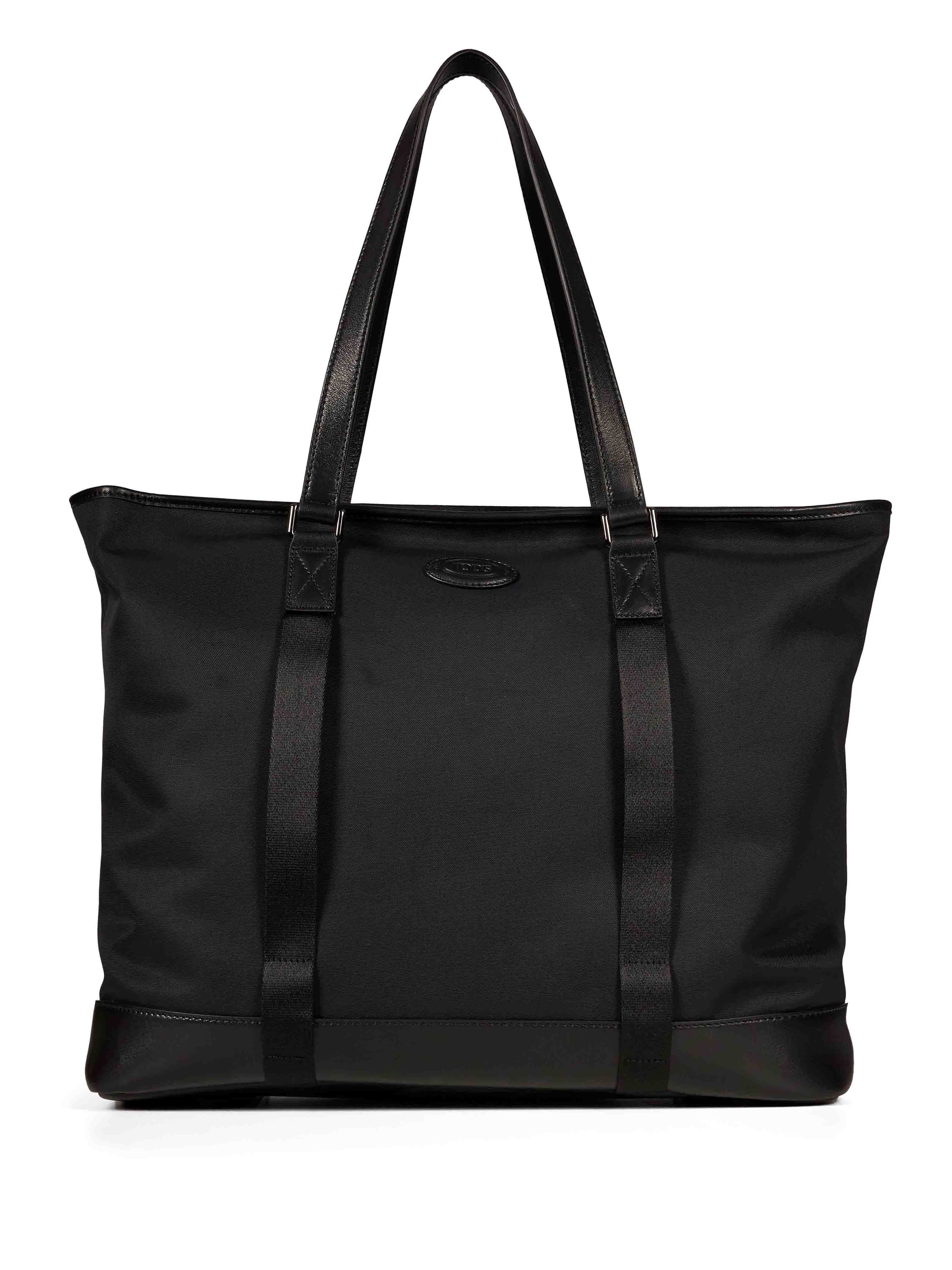 Borsa a spalla con logo in nero 