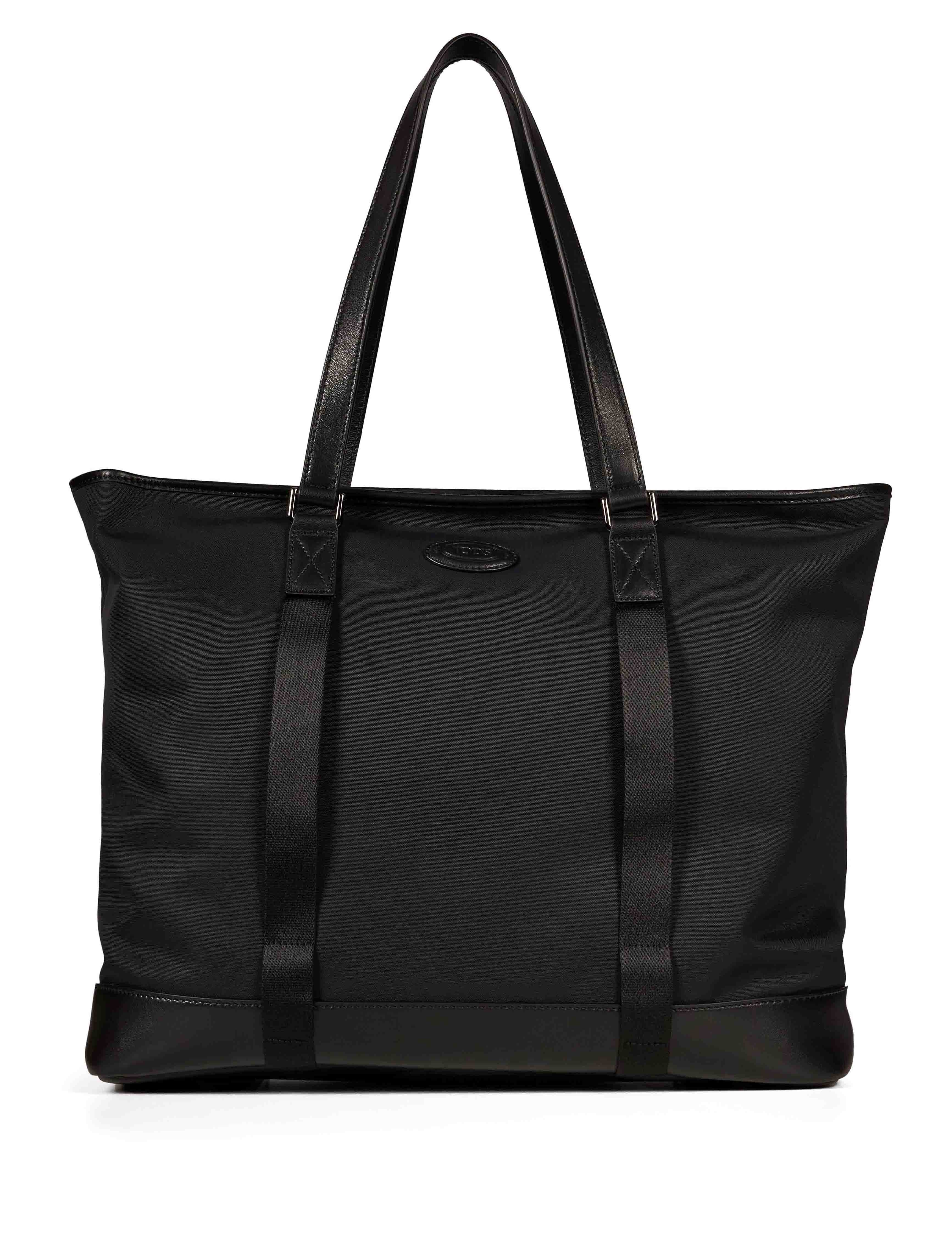 Borsa tote con logo in nero 
