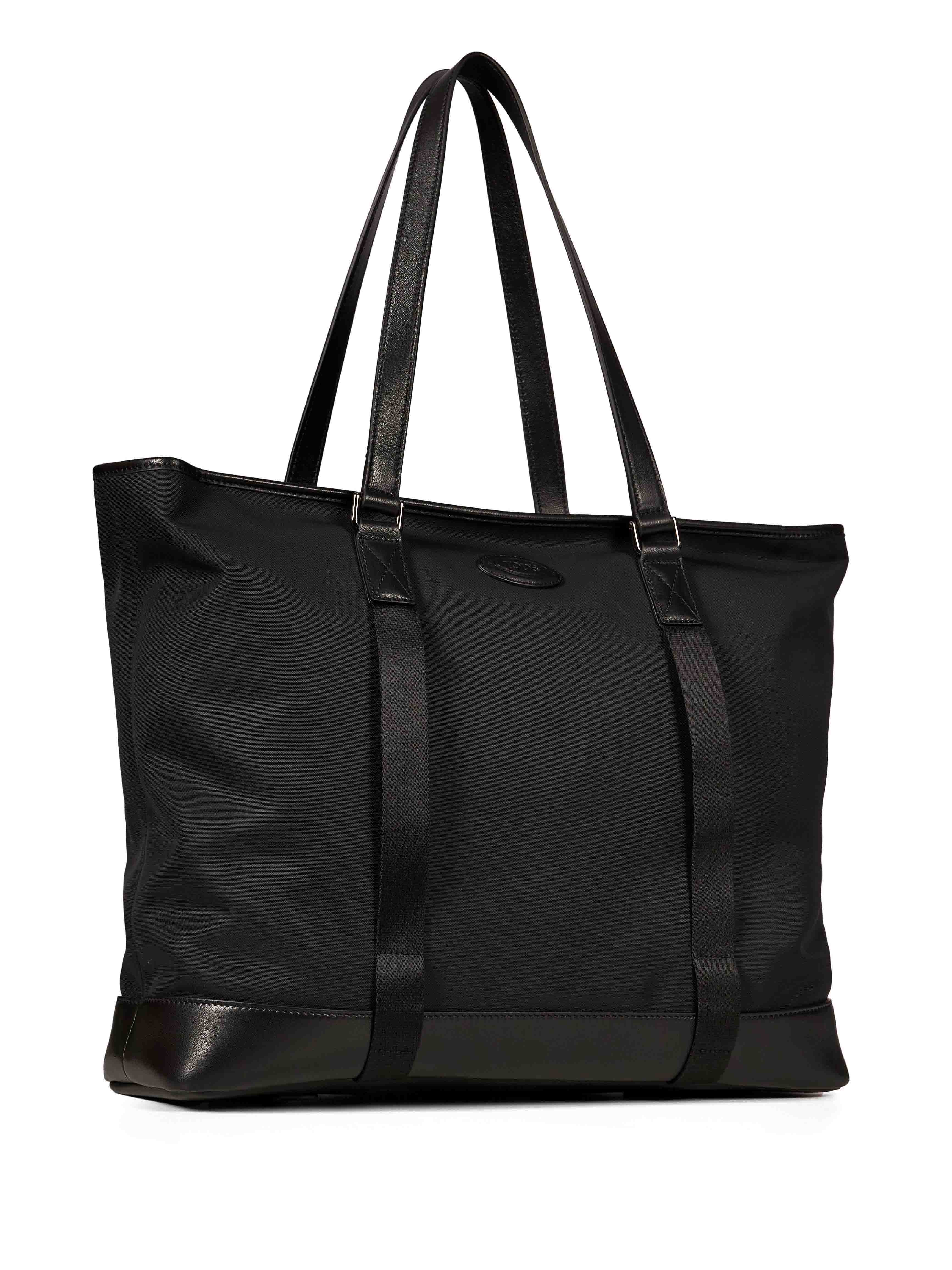 Borsa a spalla con logo in nero 