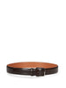 Cintura con fibbia in pelle marrone