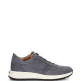 Sneakers basse in pelle scamosciata in grigio 