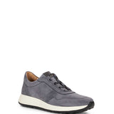 Sneakers basse in pelle scamosciata in grigio 