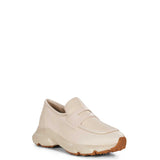 Sneakers senza lacci in pelle beige 