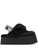 Black Funkette Mules with Strap