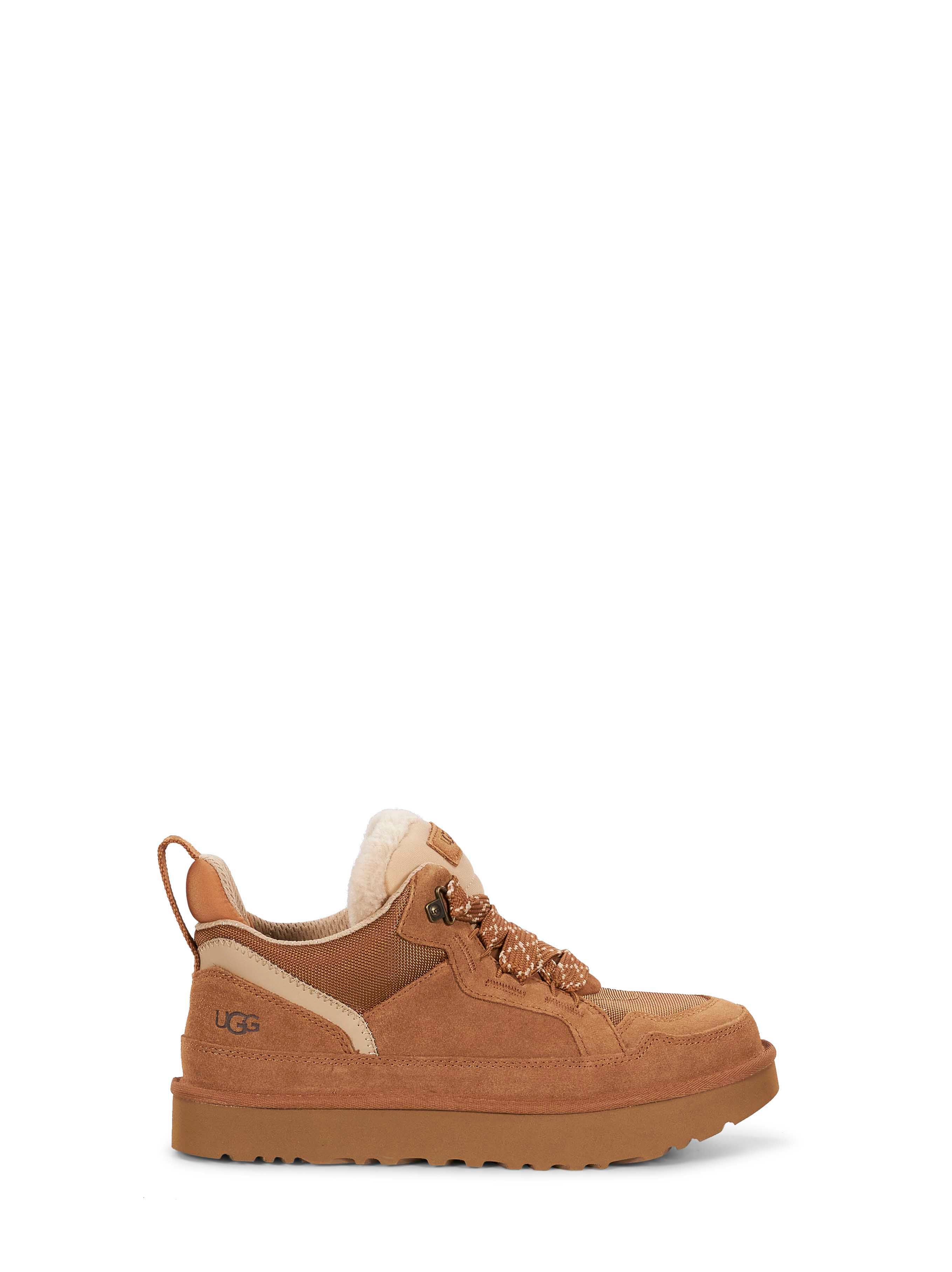 Sneakers lowmel in camoscio in beige 