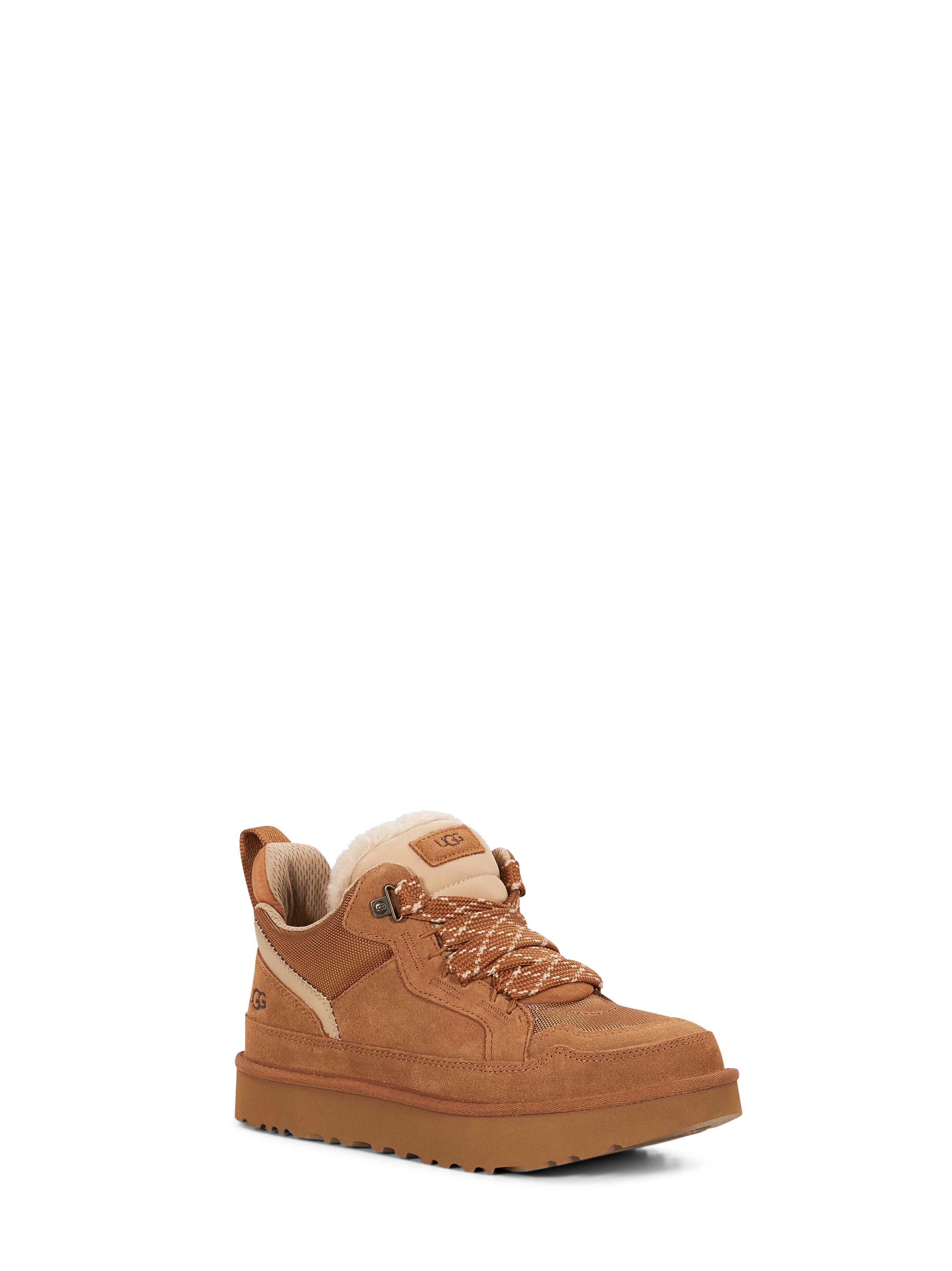 Sneakers lowmel in camoscio in beige 