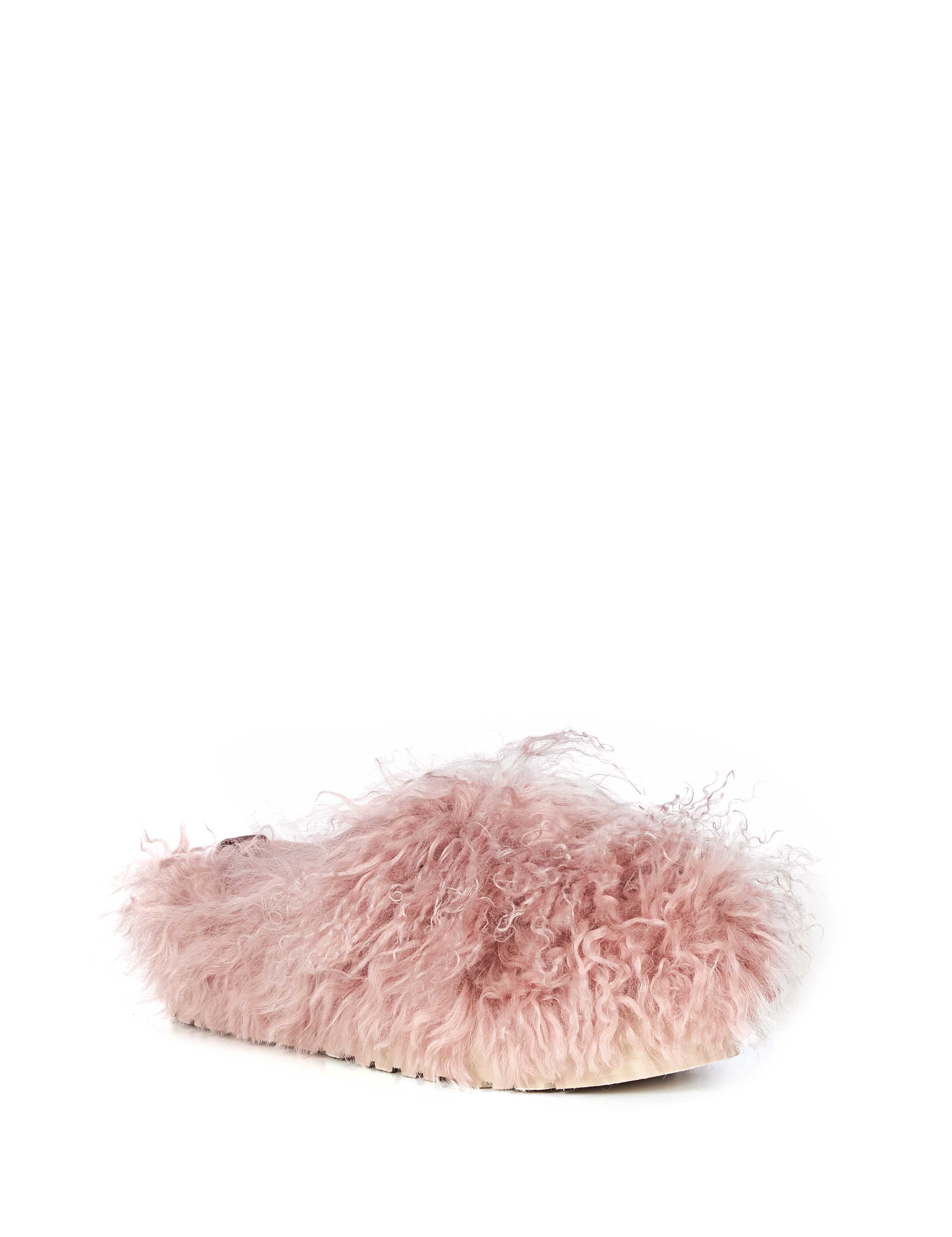 Mules Taz Fluff in rosa 