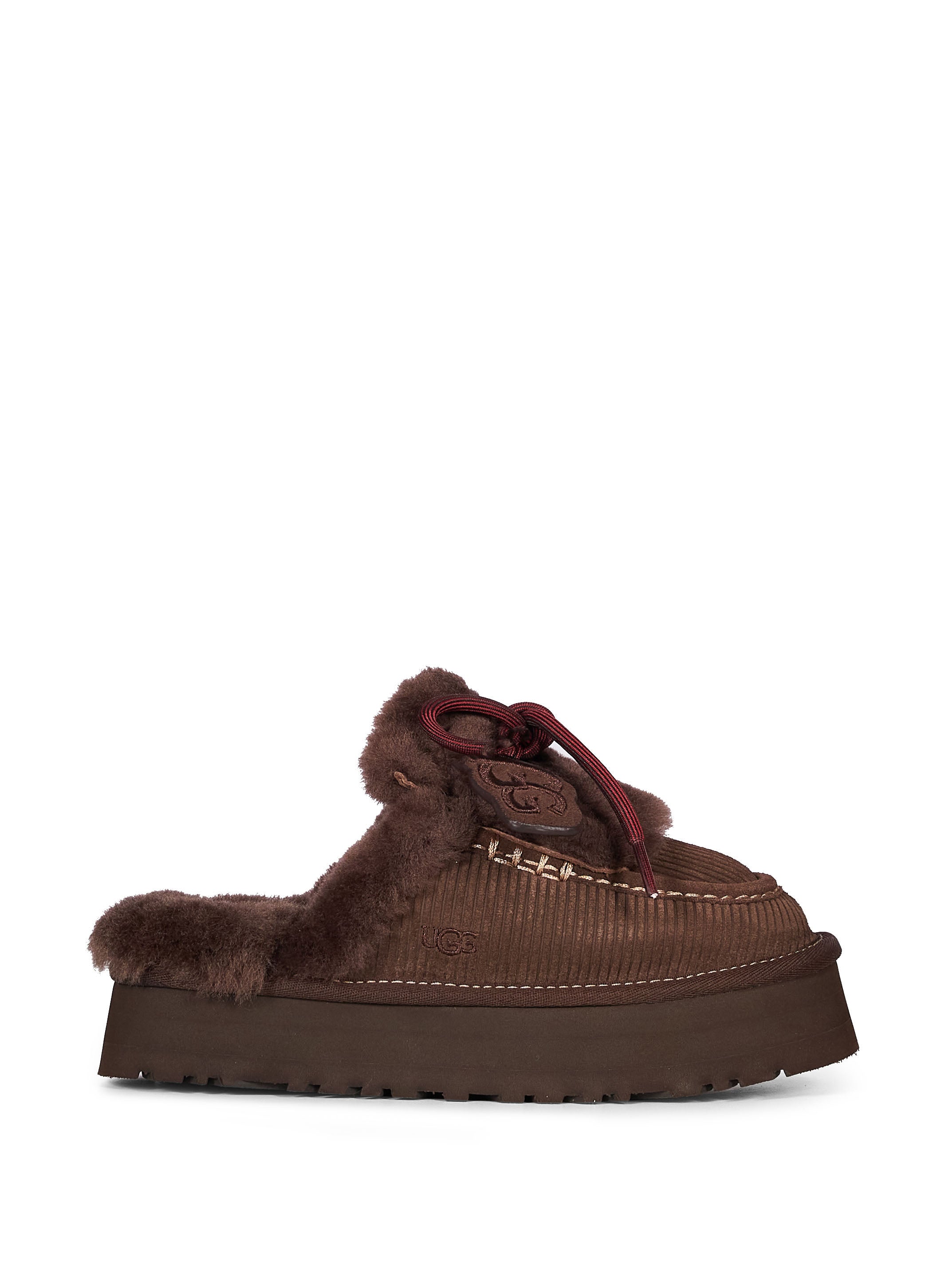 Mules Heritage Lace-up Slipper in marrone 