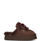 Mules Heritage Lace-up Slipper in marrone 