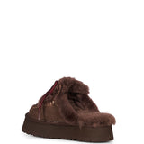 Mules Heritage Lace-up Slipper in marrone 