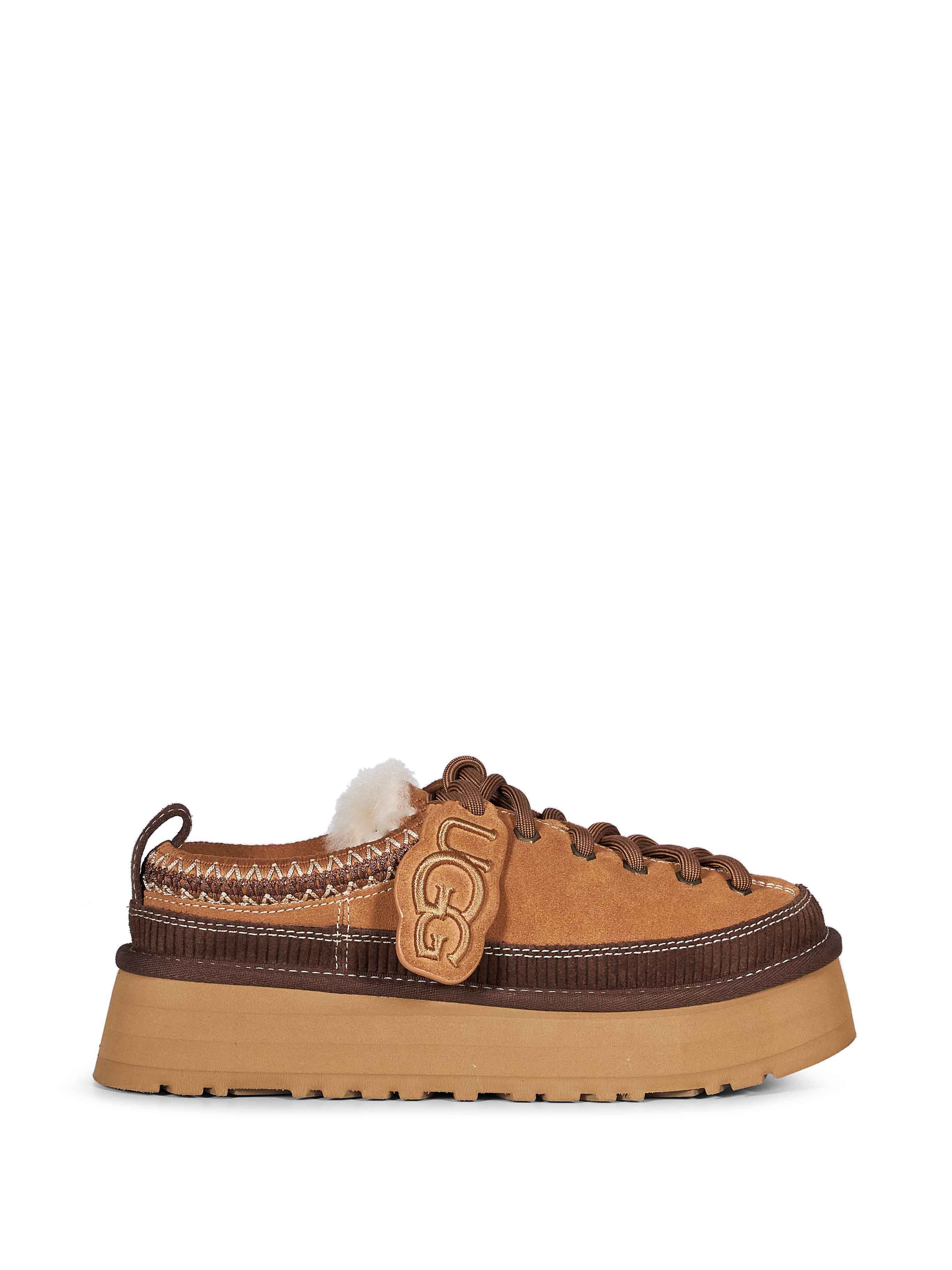 Mules Heritage Lace-up Slipper in beige 