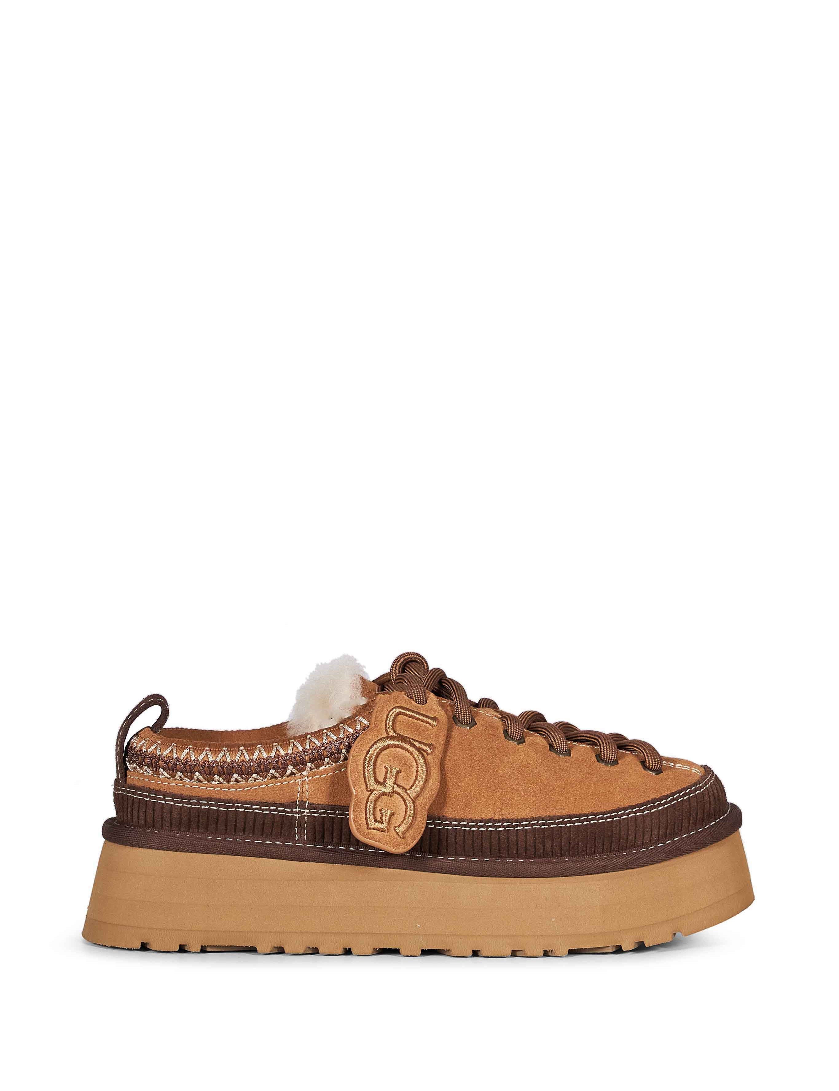 Mules Heritage Lace-up Slipper in beige 