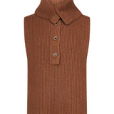 Gilet in maglia in marrone 