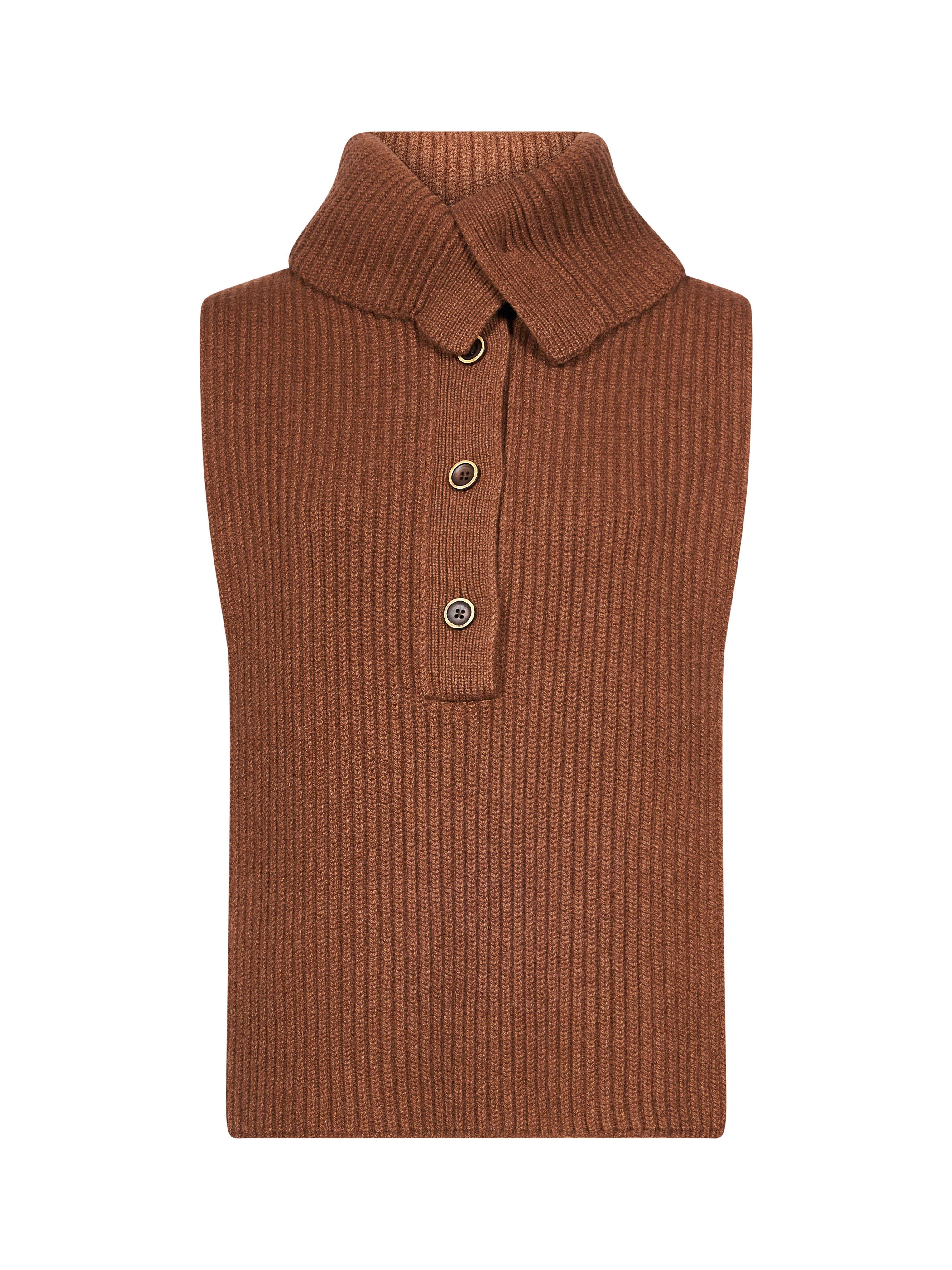 Gilet in maglia in marrone 