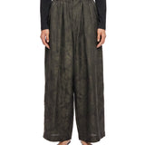 Pantaloni crop a gamba ampia Poetic in verde 