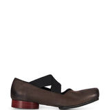 Ballerine con punta quadrata in marrone 