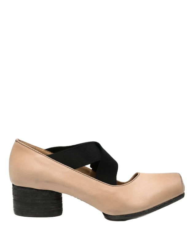 Ballerine con fasce incrociate in rosa 