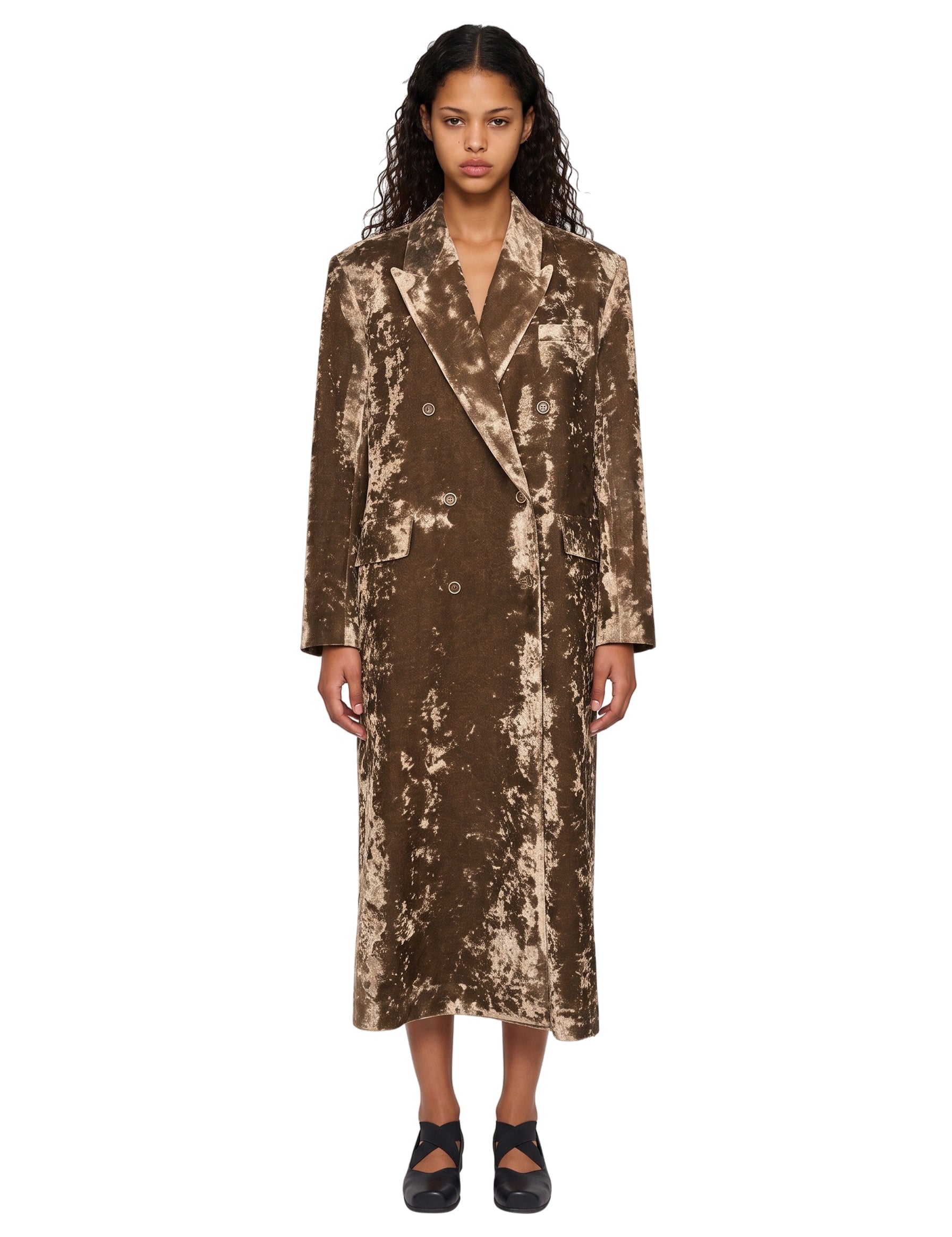Cappotto lungo in verde 