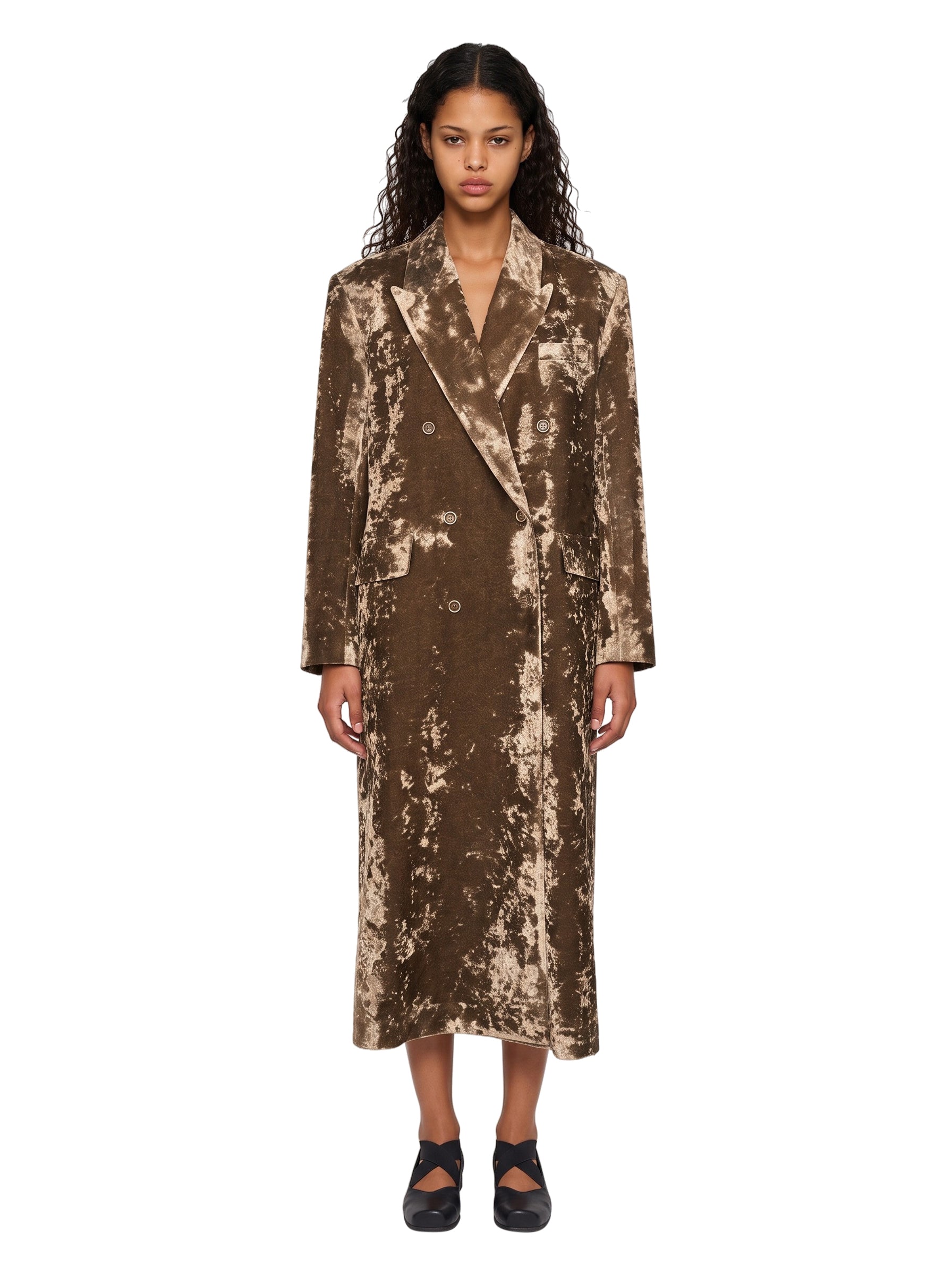Cappotto lungo in verde 