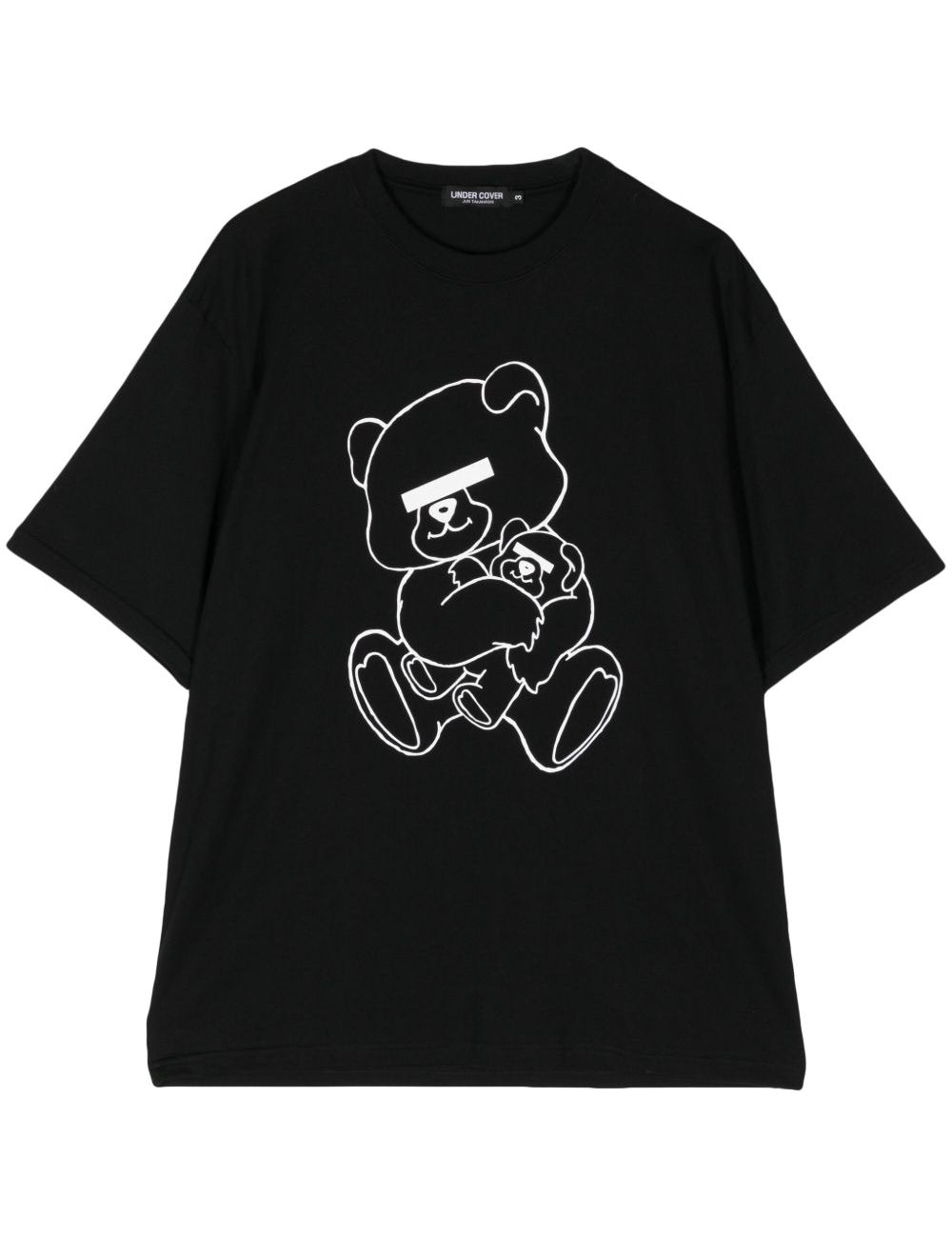 T-shirt con stampa in nero 