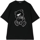 T-shirt con stampa in nero 