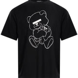 T-shirt con stampa in nero 
