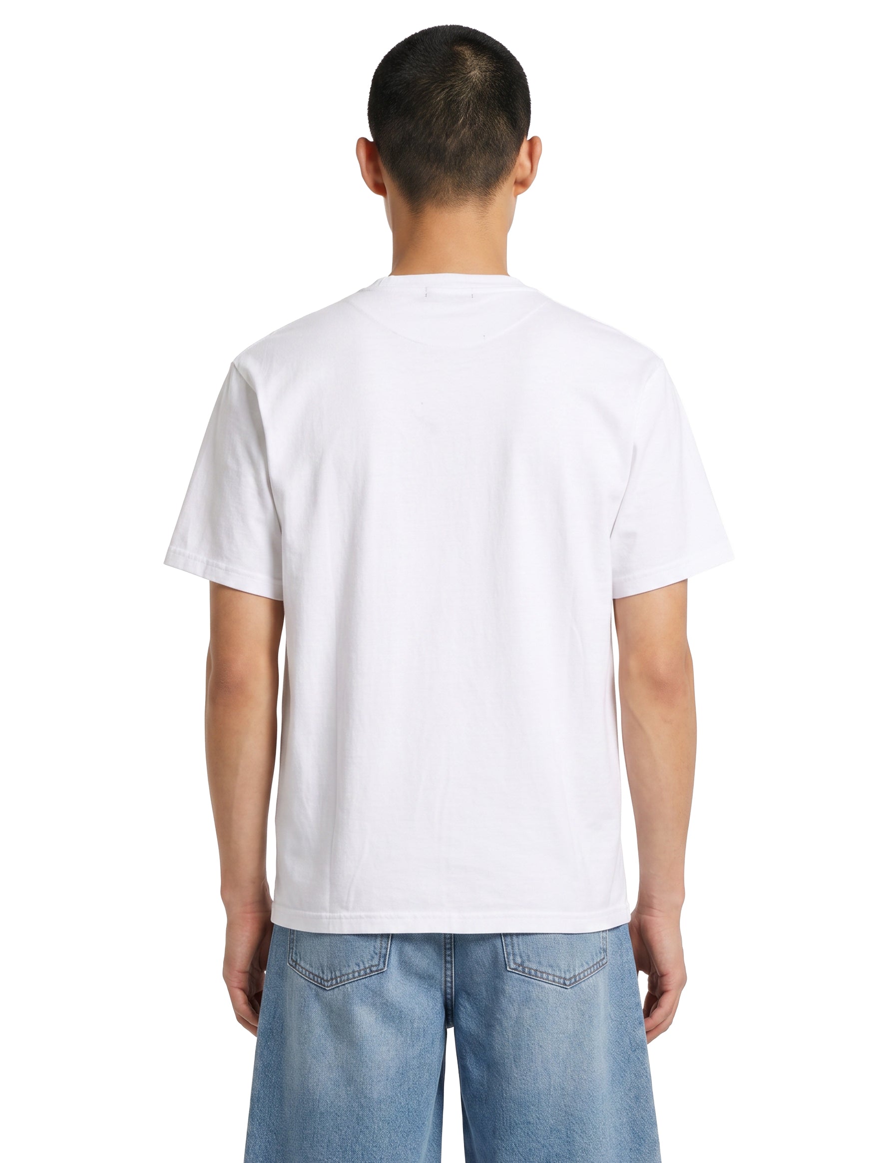 T-shirt in cotone bianco con stampa grafica 