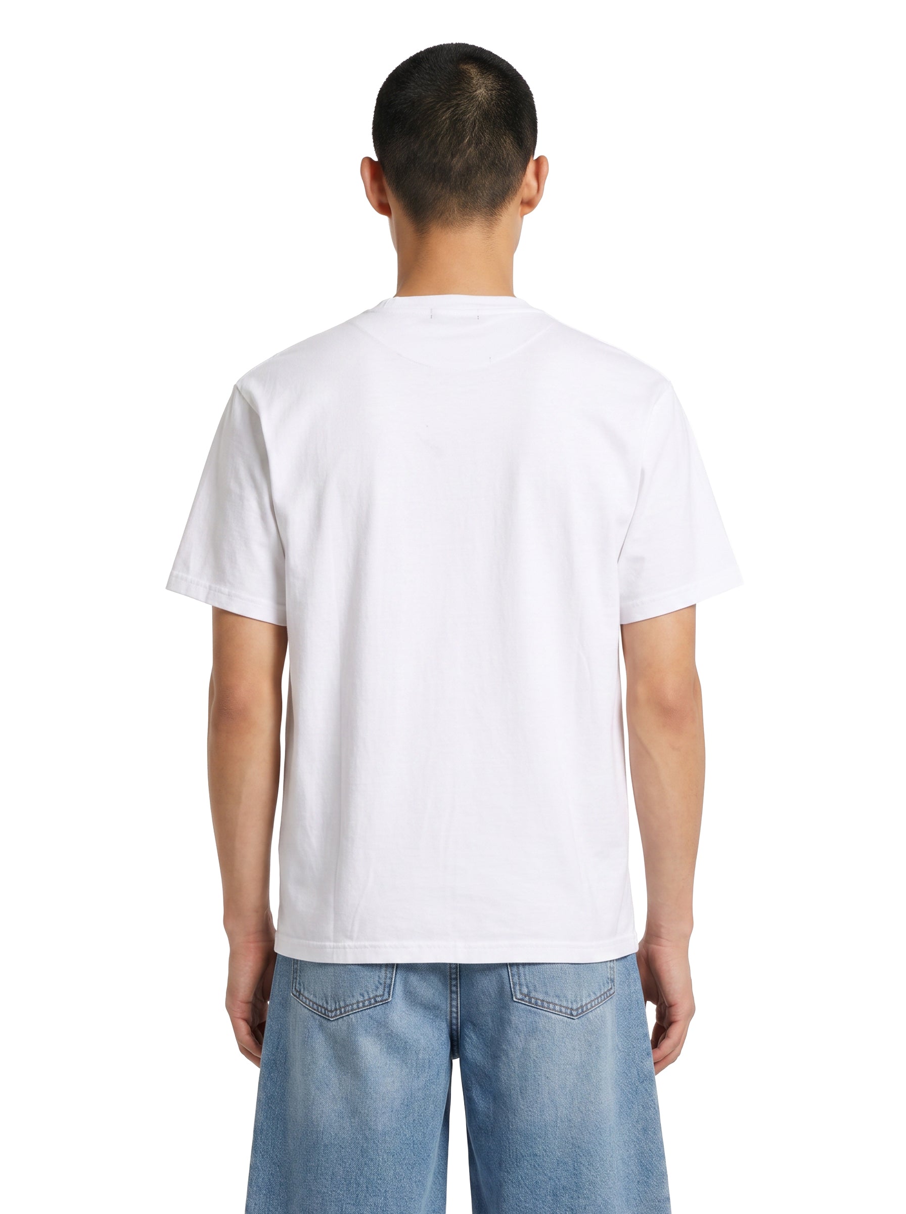 T-shirt in cotone bianco con stampa grafica 