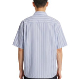 Camicia a righe in celeste 