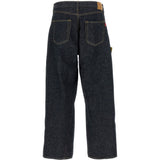 Jeans People Have the Power con ricamo in blu 