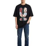 T-shirt a maniche corte con stampa grafica in nero 