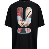 T-shirt a maniche corte con stampa grafica in nero 